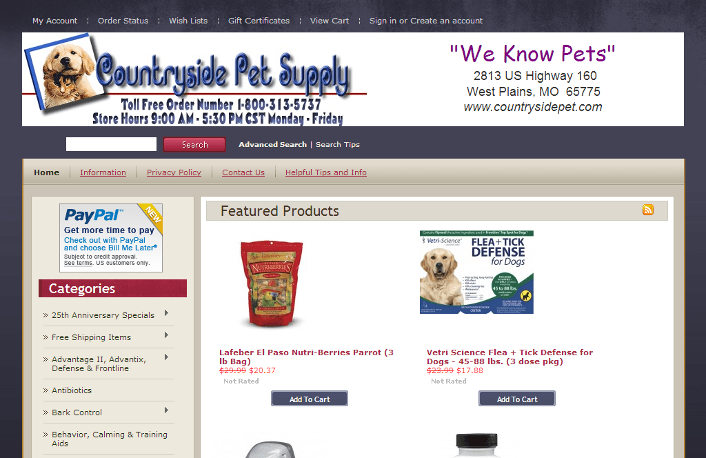 Countrysidepet reviews The site may be considered reliable for