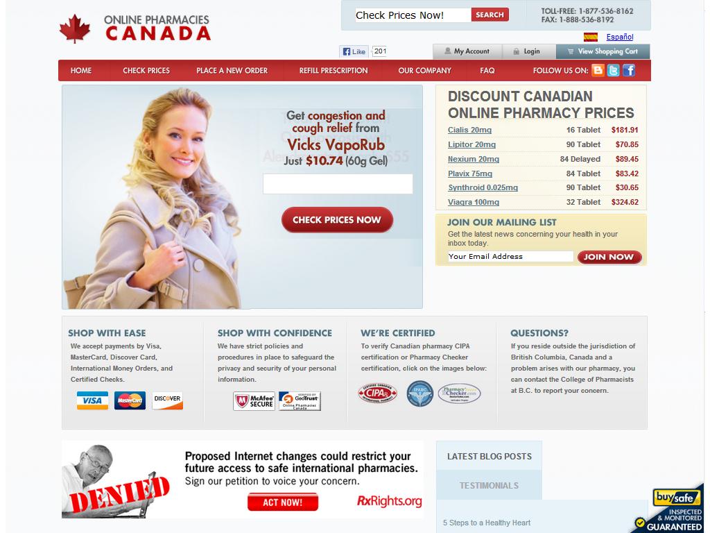 Onlinepharmaciescanada Reviews CIPA Certified Canadian Pharmacy   Onlinepharmaciescanada.com Review 