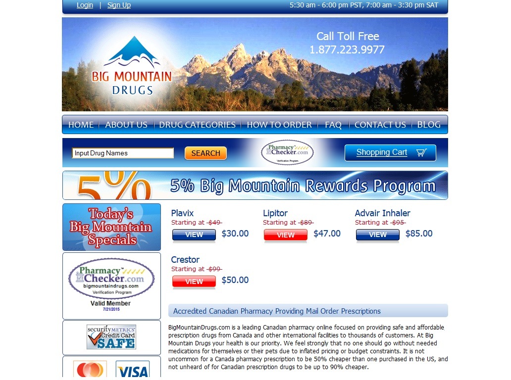 Big Mountain Drugs Reviews A Genuine Online Pharmacy Based in Canada