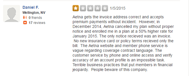 Aetna.com Reviews 2015