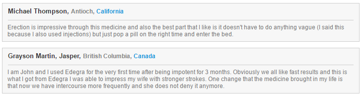 Edegra Feedback Edegra Feedback